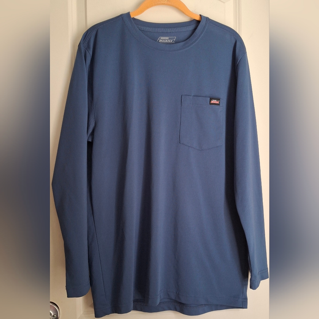 Dickies Men's Blue Long Sleeve Shirt Sz M Outdoor Work Roofing Travel Hiking